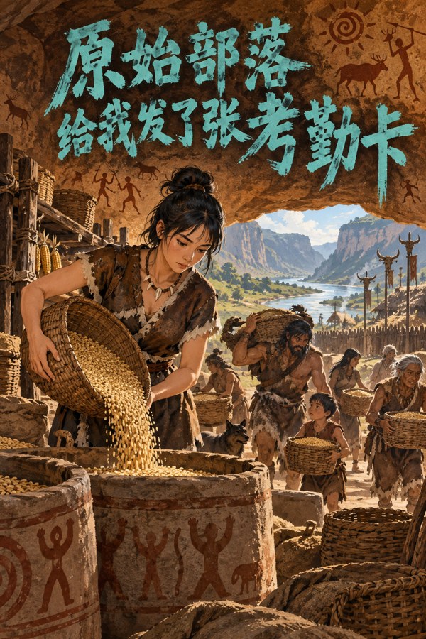 原始部落给我发了张考勤卡小说封面